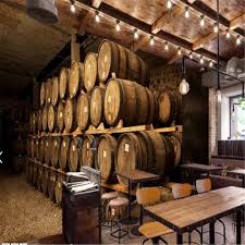 Cave à Vin Traditionnelle en 3D - Décor Industriel Chêne